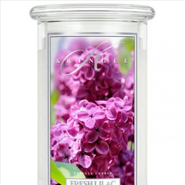  Kringle Candle - Fresh Lilac - duży, klasyczny słoik (623g) z 2 knotami Świeca zapachowa